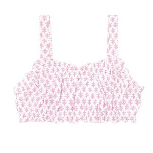 Minnow x sister parish girls nectar leaf ruffle edge bikini top NWT Size 7/8